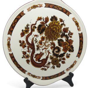 MYOTT MEAKIN Dynasty Collection Dragon Of Kowloon Handled Plate Floral Vintage